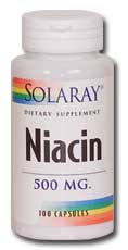 Solaray - Niacin 500 mg 100 Veg Cap