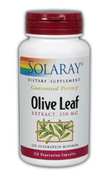 Solaray Olive Leaf Extract 22 % 250mg 120 Vcp