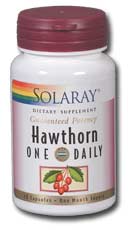 Solaray - Hawthorn Aerial Extract, One Daily 600 mg 30 Veg Cap