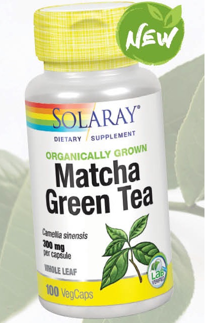 Solaray - Organically Grown Matcha Green Tea Leaf 300 mg 100 Veg Cap