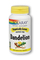 Solaray - Organically Grown Dandelion Root 520 mg 100 Veg Cap