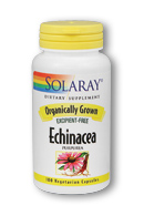 Solaray - Organically Grown Echinacea Purpurea Aerial 415 mg 100 Veg Cap