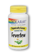 Solaray - Organically Grown Feverfew Leaf 455 mg 100 Veg Cap