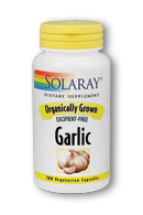Solaray - Organically Grown Garlic Bulb 600 mg 100 Veg Cap