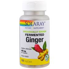 Solaray - Organically Grown Fermented Ginger Root 400 mg 100 Veg Cap