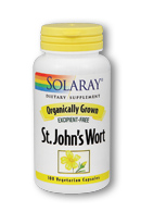 Solaray - Organically Grown St. John's Wort Aerial 450 mg 100 Veg Cap
