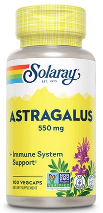Solaray - Organically Grown Astragalus Root 550 mg 100 Veg Cap