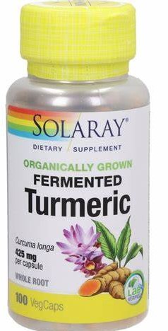 Solaray - Organically Grown Fermented Turmeric Root 425 mg 100 Veg Cap