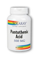Solaray - Pantothenic Acid 500 mg 100 Veg Cap