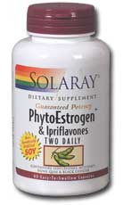 Solaray - PhytoEstrogen & Ipriflavones, Two Daily 60 Capsule