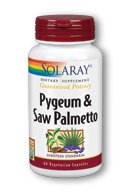 Solaray - Pygeum Bark & Saw Palmetto Berry Extracts 60 Veg Cap
