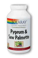 Solaray - Pygeum Bark & Saw Palmetto Berry Extracts 240 Veg Cap