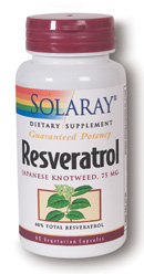 Solaray - Resveratrol, Japanese Knotweed Extract 75 mg 60 Veg Cap