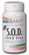 Solaray - SOD, Superoxide Dismutase 2000 Plus Antioxidant Blend 400 mg 100 Capsule