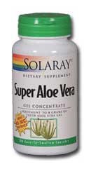 Solaray - Super Aloe Vera Gel 8000 mg 100 Veg Cap