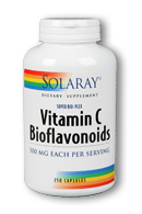 Solaray - Vitamin C & Bioflavonoids 1:1 500 mg 250 Veg Cap