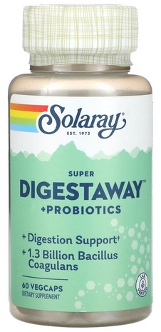 Solaray - Super Digestaway, Digestive Enzyme Blend & Probiotics 60 Veg Cap