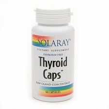 Solaray - Thyroid Caps, Freeze-Dried Raw Gland Concentrate 60 Veg Cap