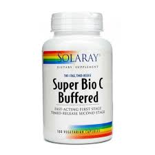 Solaray - Super Bio Vitamin C, Buffered, Two Stage Timed-Release 1000 mg 100 Veg Cap