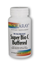 Solaray - Super Bio Vitamin C, Buffered, Two Stage Timed-Release 1000 mg 60 Veg Cap