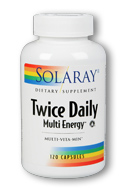 Solaray - Twice Daily Multi Energy Multi-Vitamin 120 Capsule