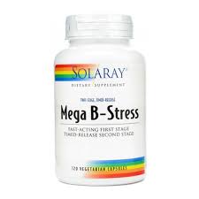 Solaray - Mega Vitamin B-Stress, Two-Stage Timed-Release 120 Veg Cap