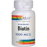 Solaray - Biotin, Two-Stage Timed-Release 5000 mcg 60 Veg Cap