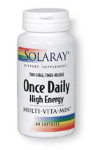 Solaray Two-Stage, Timed-Release Once Daily High Energy  60 Cap