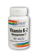 Solaray - Vitamin K-2, MK-7 50 mcg 30 Veg Cap