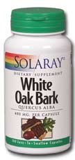 Solaray - White Oak Bark 480 mg 100 Veg Cap-OUT OF STOCK