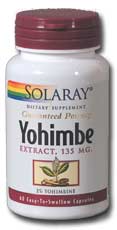 Solaray - Yohimbe Bark Extract 135 mg 60 Veg Cap