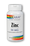 Solaray - Zinc 50 50 mg 100 Veg Cap