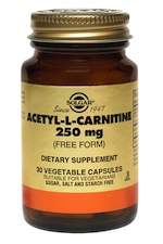 Solgar Acetyl L-Carnitine 250 mg 30 Vegetable Capsules
