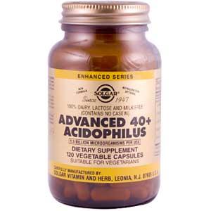 Solgar Advanced 40+ Acidophilus 120 Vegetable Capsules