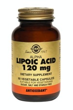 Solgar Alpha Lipoic Acid 120 mg 60 Vegetable Capsules