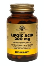 Solgar Alpha Lipoic Acid 200 mg 50 Vegetable Capsules