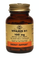 Solgar B1 (Thiamin) 100 mg 100 Vegetable Capsules