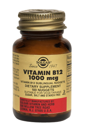 Solgar B12 (Vitamin) 1000 mcg 100 Nuggets