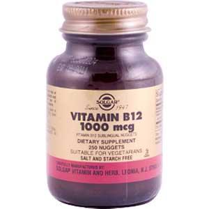 Solgar B12 (Vitamin) 1000 mcg 250 Nuggets