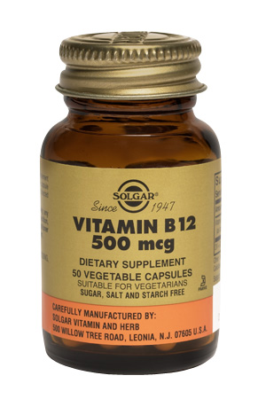 Solgar B12 (Vitamin) 500 mcg 50 Vegetable Capsules