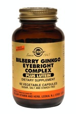 Solgar Bilberry Ginkgo Eyebright Complex Plus Lutein 60 Vegetable Capsules    TEMPORARILY UNAVAILABLE