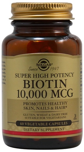 Solgar - Biotin 10,000 mcg 60 Vegetable Capsules