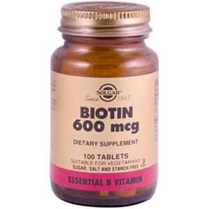 Solgar Biotin 600 mcg 100 Tablets