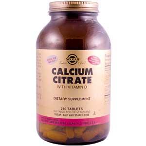 Solgar Calcium Citrate with Vitamin D3 240 Tablets