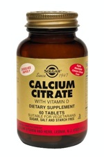 Solgar Calcium Citrate with Vitamin D3 60 Tablets