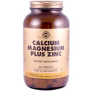 Solgar Calcium Magnesium Plus Zinc 250 Tablets  TEMPORARELY UNAVAILABLE