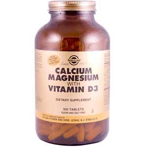 Solgar Calcium Magnesium with Vitamin D3 300 Tablets