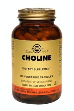 Solgar Choline 100 Vegetable Capsules