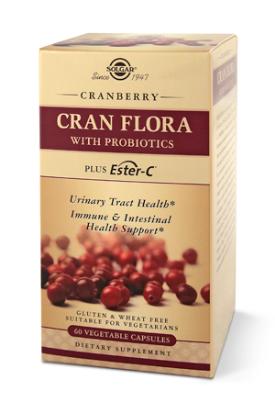 Solgar CRAN FLORA with Probiotics Plus Ester-C 60 Vegetable Capsules
