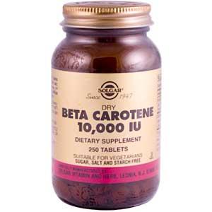 Solgar Dry Beta Carotene 10,000 IU 250 Tablets